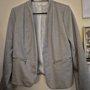 Ricki's Light Gray Women's Blazer with Zippered Pockets